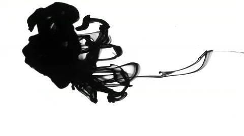 Slow Ink Drop Video stock 367019