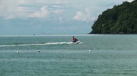 Slow JetSki Stock Footage 46050674