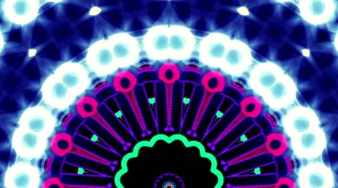 Slow kaleidoscope stage visual Stock Footage 64866290