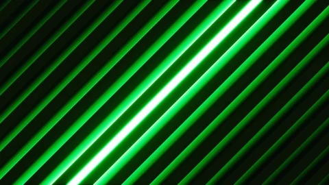 Slow lateral movement of dark 3d lines, behind them a bright green light. Sea Video stock 100431799