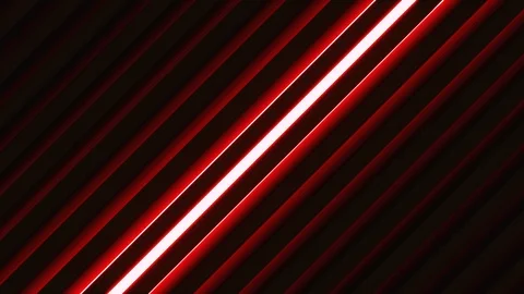 Slow lateral movement of dark 3d lines, behind them a bright red light. Seaml Video stock 100431805