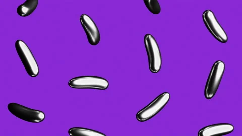 Slow levitation of 3d rendered geometric shapes. Minimal motion design. Stock Footage 142174488