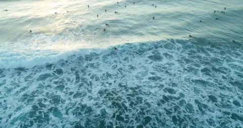 Slow longboard surfer on wave Stock Footage 104271348