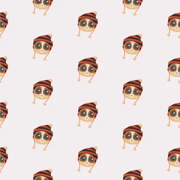 Slow loris pattern. Stock Illustration