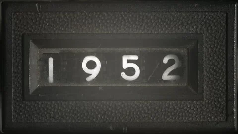 Slow Mechanical Counter Scrolls from 1951 to 1961 Stock Footage 317145696