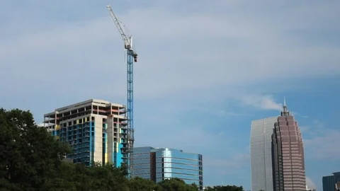 Slow mo Atlanta Skyline Stock Footage 90098428