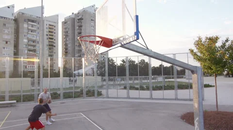 Slow-Mo: Basketball Player Scoring A Basket Stock Footage 39671229
