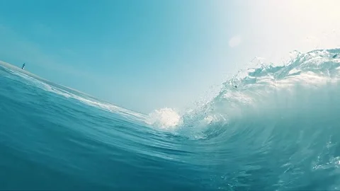 Slow-Mo Blue Barrel Stock Footage 134487937