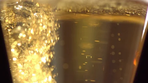 Slow Mo Close Up Beer Being Poured In Glass Stock Footage 113202260