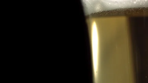 Slow Mo Close Up Beer As Bubbly As Our Staff Stock Footage 113201669
