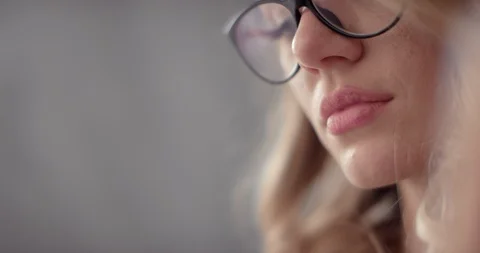 Slow Mo Close Up Lost In Thought Stock Footage 120730794