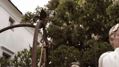 Slow Mo Close Up Roman Emperor’s Scepter 库存影片 120517518