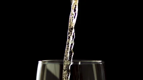 Slow Mo Close Up Stream Of Beer Stock Footage 113203690