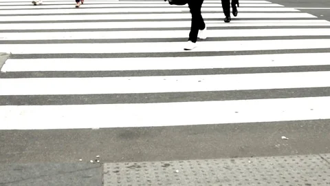 Slow-Mo Crosswalk Stock-Footage 75251565