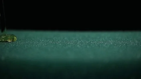 Slow mo. A detergent drips onto the sponge Video stock 75781556