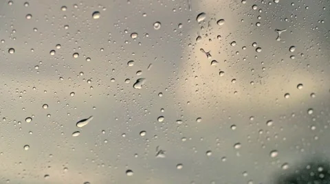 Slow mo driving rain on window dramatic clouds wiper passes 02 스톡 동영상 49967733