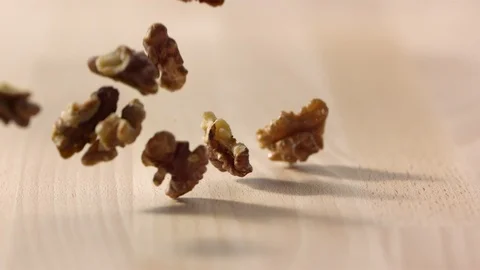 Slow Mo Falling Walnuts Stock Footage 108149745
