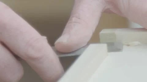 Slow Mo filing notch Stock Footage 163419375