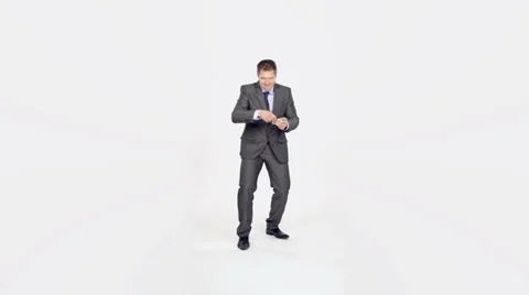 Slow-Mo: Handsome Businessman Throwing Poker Cards At Camera Stock Footage 36990969