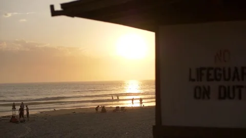 Slow Mo Lifeguard Stock Footage 80962615