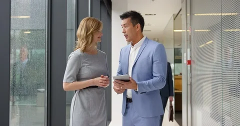 Slow Mo Meeting High-Profile Client Stock Footage 97122166