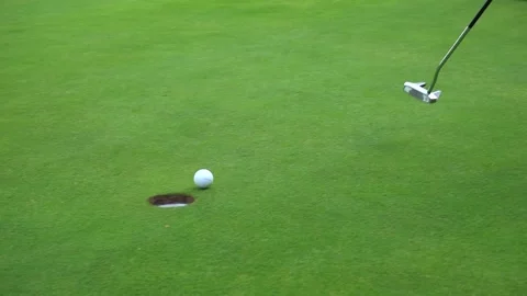 Slow Mo putt in and step Stock Footage 163275752