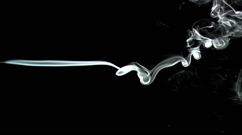 Slow-Mo. Real incense. Colorized. Video stock 49863792