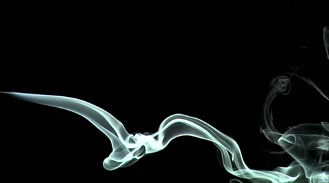Slow-Mo. Real incense. Colorized. Stock Footage 49863880