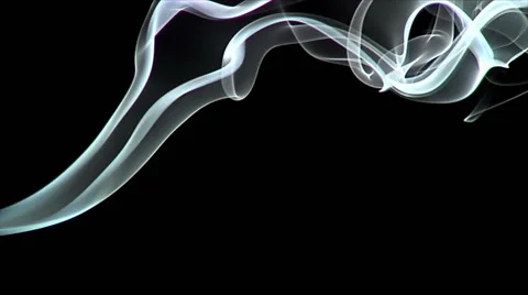 Slow-Mo. Real incense. Colorized. Stock Footage 49864024