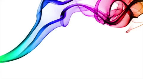 Slow-Mo. Real incense. Colorized. Stock Footage 49864037