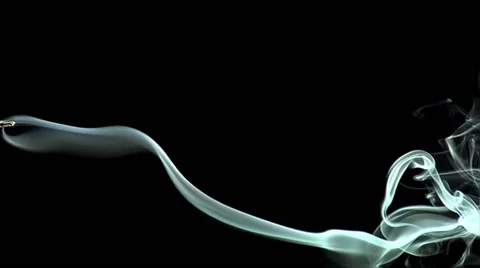 Slow-Mo. Real incense. Stock Footage 49864065