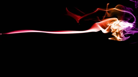 Slow-Mo. Real incense. Inverted colors. Stock Footage 49863839