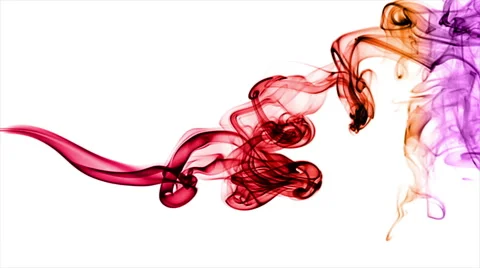 Slow-Mo. Real incense. Inverted colors. Stock Footage 49863987