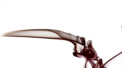 Slow-Mo. Real incense. Inverted colors. Stock Footage 49864080