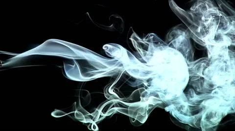 Slow-Mo. Real incense. Thick. Original colors. Stock Footage 49864103