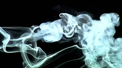 Slow-Mo. Real incense. Thick. Original colors. Stock Footage 49864124