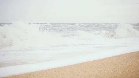 Slow mo surf with foam Stock Footage 83127596