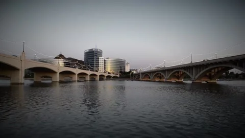 Slow mo Tempe lake Stock Footage 167244048