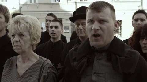 Slow Mo We Shall Not Be Silenced 库存影片 120409778