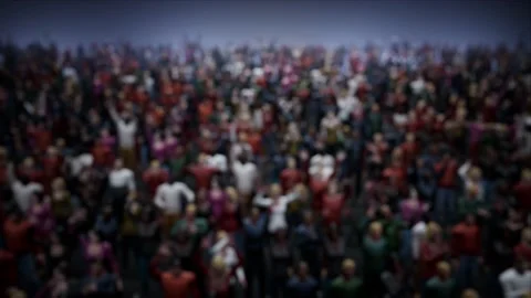 Slow-motion 120fps Crowd of defocused People Cheering, clapping, Applauding Stock-Footage 164983286