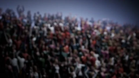 Slow-motion 120fps Crowd of defocused People Cheering, clapping, Applauding Stock Footage 164983356