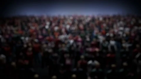 Slow-motion 120fps Crowd of defocused People Cheering, clapping, Applauding Stock Footage 164989711