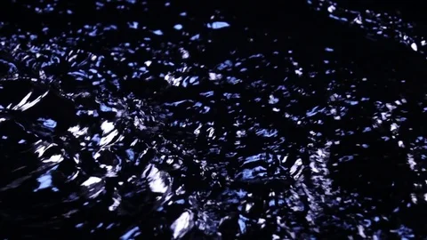 Slow motion, 240fps, of waves on dark water surface Stock Footage 77718259