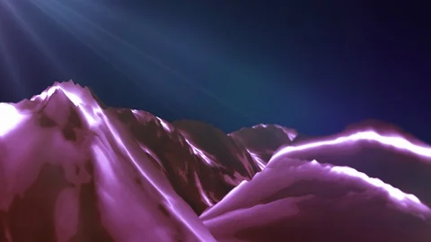 Slow motion. 3d abstract purple waves. Storm at sea. Concept of water, internet 스톡 동영상 122015961