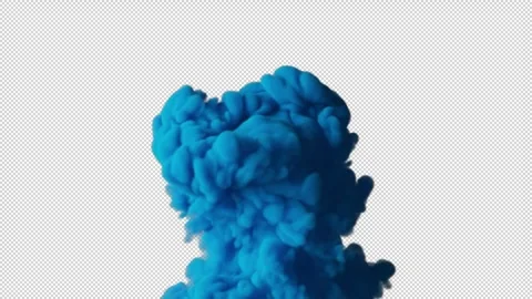 Slow motion 3D animation of blue smoke. The file contains an Alpha Channel. Video stock 277953969