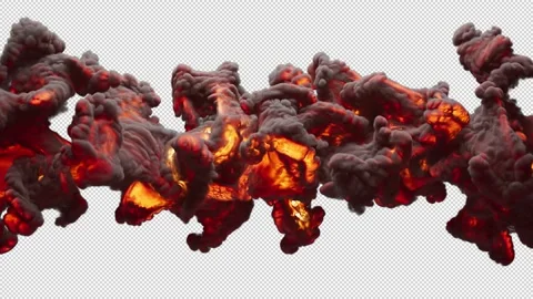 Slow motion 3D animation of an explosion. The file contains an Alpha Channel. Stock Footage 282531221
