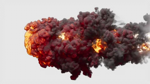 Slow motion 3D animation of an explosion. The file contains an Alpha Channel. Stock Footage 285167546