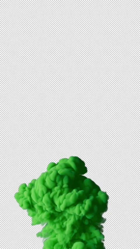 Slow motion 3D animation of green smoke. The file contains an Alpha Channel. Stock Footage 277954933