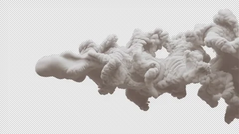 Slow motion 3D animation of white smoke. The file contains an Alpha Channel. Stock Footage 282531008