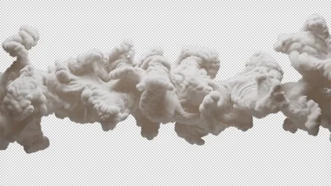 Slow motion 3D animation of white smoke. The file contains an Alpha Channel. Stock Footage 283268143